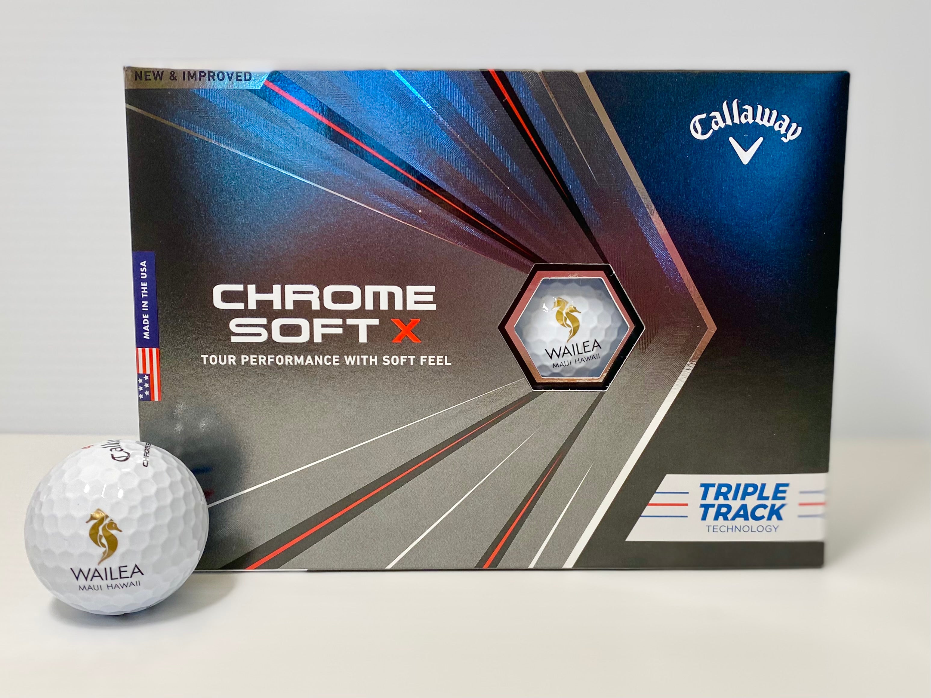 Callaway Chrome Soft X 'Triple Track' - w/Wailea Golf Club logo