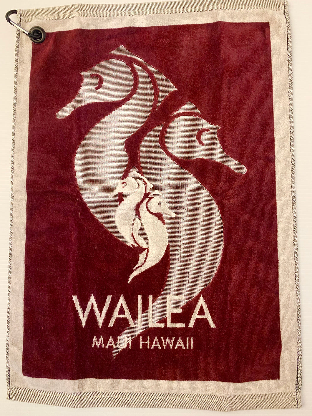 Wailea Seahorse Design Plush Towel