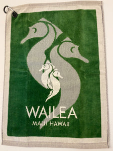 Wailea Seahorse Design Plush Towel